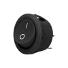 Comutator basculant rotund negru pentru panou