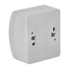 Comutator dublu IP44 gri pentru exterior
