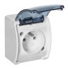 Priză 2P+E IP44 impermeabilă albă