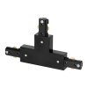 Conector T ușor negru pentru șină