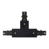 Conector T ușor negru pentru șină