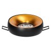 Soclu decorativ rotund GU10 negru-auriu