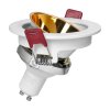 Cadru decorativ rotund alb-auriu GU10/MR16