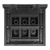 Cutie de pardoseală pentru module 6x sau 12x, negru