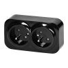 Priză dublă 16A/230V, negru, 10buc