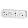Priză cvadruplă albă IP20 16A 230V AC
