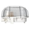 Luminator exterior alb cu capac din oțel IP54