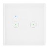 Intrerupător de perete Smart Wi-Fi, 2-gang, alb