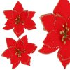 CA0732 DECORAȚIUNE DE CRĂCIUN "POINSETTIA" 13X13 CM