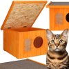 CH001 TK Cușcă pentru pisici teak