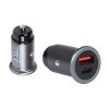 Încărcător auto rapid USB+USB-C 30W