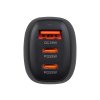 Încărcător auto USB+USB-C 50W 3 porturi
