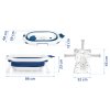 Cadă pliabilă pentru copii, bebeluși cu inserție Ricokids RK-286 alb-albastru
