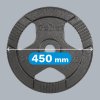 Disc olimpic din fontă 25kg, diametru 51mm, disc cu mânere, REBEL ACTIVE