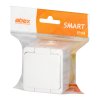 Priză aparentă simplă 2P+E, impermeabilă cu capac, IP44, SMART, albă