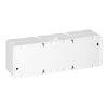 Priză triplă aplicată 3x2P+E, rezistentă la stropire cu capac, IP44, SMART, albă