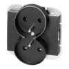 Priză dublă încastrată 2x2P+E Onyx, 16A, 250V, PT-6OR, negru