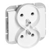 Priză dublă încastrată 2x2P+E Onyx, 16A, 250V, PT-6OR, albă