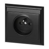 Priză încastrată simplă 2P+E Luna, 16A, 250V, PT-16L, negru