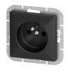Priză încastrată simplă 2P+E Pearl, 16A, 250V, PT-16P, negru