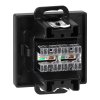 Dublă priză tel-comp. RJ-45 Cat5 Perlă, RJ45-5CAT/P2, negru