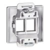 Placă frontală + Priză dublă tel-comp. RJ-45 Pearl, PC+ARJ45/P2, antracit