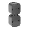 Priză dublă aplicată 2x2P+E, rezistentă la apă cu capac, verticală B2, IP54, NT-6B2/P, gri
