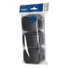 Priză triplă aplicată 3x2P+E, rezistentă la stropire cu capac B2, IP54, NT-316 B2, gri/negru