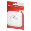 Priză încastrată simplă 2P+E, 16A, 250V, ATUT, albă