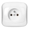 Priză încastrată simplă 2P+E, 16A, 250V, ATUT, albă