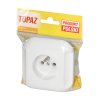 Priză încastrată simplă 2P+E 2p+Z 16A, 250V, TOPAZ, albă