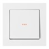Comutator triplu încastrat cu iluminare Malta 10A, 250V, WP-5M/S, alb