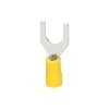 Terminal izolat tip furcă, secțiune max. 6mm², furcă pentru șurub M4, 100 bucăți