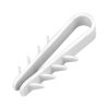 Cleme rapide pentru cablul rotund ∅ 18mm, alb, 100 buc.