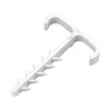 Fixare rapidă pentru cablu, dublu, cablu plat 13x7mm, alb, 20 buc.