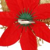 CA0729 DECORAȚIUNE DE CRĂCIUN "POINSETTIA" 13X13 CM