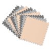Puzzle din spumă pentru podea 180x180cm 9 buc gri piersic