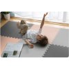 Puzzle din spumă pentru podea 180x180cm 9 buc gri piersic