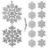 CA0749 DECORAȚIUNI DE CRĂCIUN "FULGI DE ZĂPADĂ" 10 CM 12 BUC.