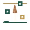 BU0023 UMBRELĂ DE PLAJĂ 160 CM