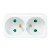 Adaptor cu două prize cu împământare 230V