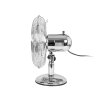 Ventilator de masă 30cm ARGINTIU metalic