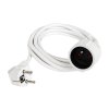 Prelungitor rețea PR-160 1-Priză cu împământare 3m alb 3x1,5mm