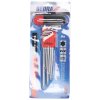 Set de chei TORX, chei hexagonale DEDRA 0654 CrV, 215mm, 9 bucăți