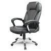 Scaun de birou din piele EG-222 negru