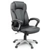 Scaun de birou din piele EG-222 negru