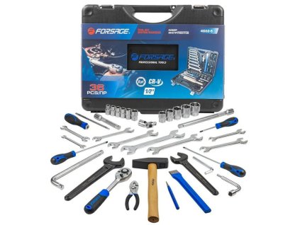 set of tools sockets spanners ratchet 36el