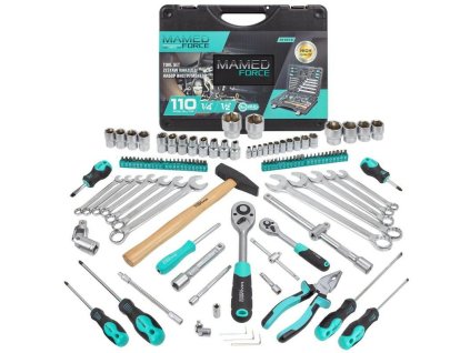 tool set sockets spanners bits 110 el case