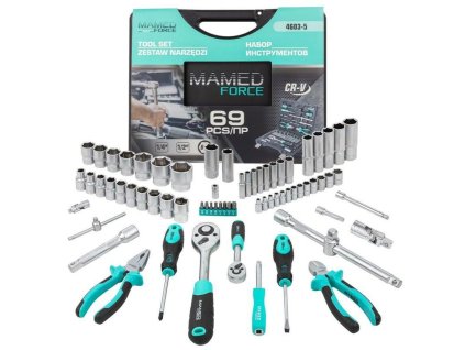 tool set ratchet spanners sockets 69 el in case