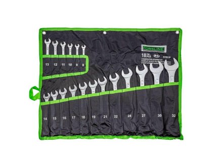 Set ravnih in obročastih ključev 18 kosov.